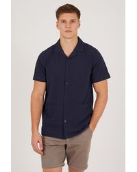 Brave Soul - Revere Collar Patch Pocket Short Sleeve Shirt - Lyst