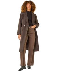 Roman - Belted Double Breasted Coat - Lyst