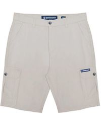 Lambretta - Rubberised Logo Cargo Shorts (Oatmeal) - Lyst