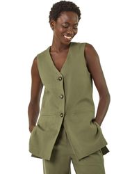 Roman - Longline Button Waistcoat Jacket - Lyst