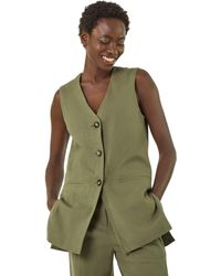 Roman - Longline Button Waistcoat Jacket - Lyst