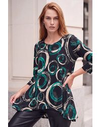 Roman - Abstract Puff Print Hanky Hem Top - Lyst
