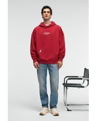 Grimelange - Printed Hooded Pocket Sweatshirt - Lyst