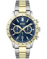BOSS - Grijze Rvs Dress Watch - Lyst