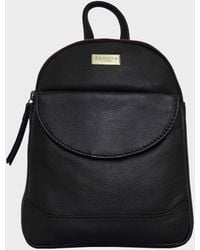 Assots London - 'george' Black Mini Pebble Grain Leather Backpack - Lyst