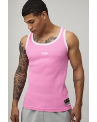 BoohooMAN - Muscle Fit Sport Waffle Vest - Lyst