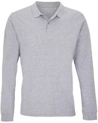 Sol's - Adult Planet Marl Pique Long-Sleeved Polo Shirt Marl) - Lyst