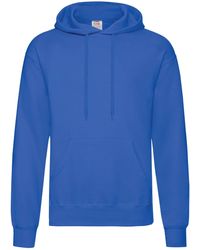 Fruit Of The Loom - Adults Classic Hooded Sweatshirt (Royal) - Lyst