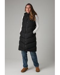 French Connection - Midi Quilted Gilet With Hood - Lyst