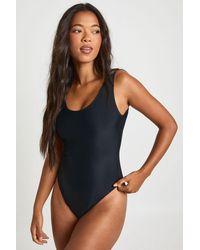 Boohoo - Essentials Scoop Swimsuit - Lyst