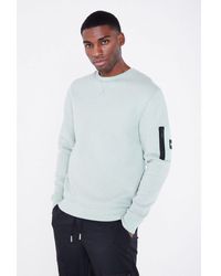 Jameson Carter - ‘Stealth’ Cotton Blend Relaxed Fit Cargo Style Crew Neck Jumper - Lyst