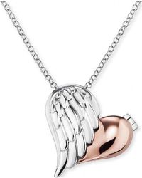 Engelsrufer - Ern-Withlove-02-Bi Ladies Heartwing Necklace Sterling - Lyst