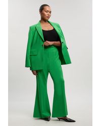 Karen Millen - Plus Size Compact Stretch Bootcut Tailored Trouser - Lyst