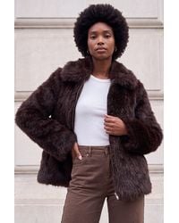 Roman - Faux Fur Short Coat - Lyst