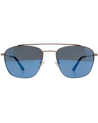 Police - Square Shiny Rose Smoke Mirror Spl996 Origins Lite 2 Metal - Lyst