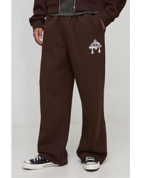 BoohooMAN - Wide Leg Cow Print Cross Applique Joggers - Lyst
