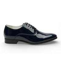 Infinity Leather - Formal Patent Pu Oxford Dress Brogue Shoes Faux Leather - Lyst