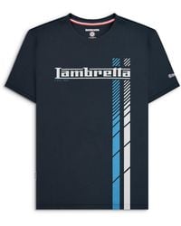 Lambretta - T-Shirt Tee Crew Neck Racing Stripe Tee Dress - Lyst