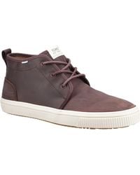 TOMS - Carlo Mid Terrain Leather Clover Bruin Trainers - Lyst