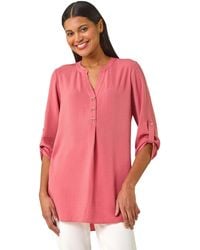 Roman - Longline Bow Button Top - Lyst