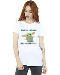 Star Wars - Ladies The Mandalorian Grogu Does Not Listen Cotton Boyfriend T-Shirt - Lyst