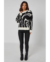 Urban Bliss - Zebra Print Oversized Jumper - Lyst