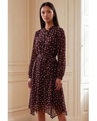 Roman - Petite Polka Dot Midi Dress - Lyst