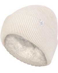 Heat Holders - Ladies Fleece Lined Ribbed Turnover Hat - Lyst