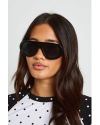 Boohoo - Oversized Aviator Sunglasses - Lyst