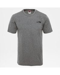 The North Face - Short Sleeve Simple Dome T-Shirt, Tnf Heather Cotton - Lyst