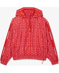 Lacoste - Oversized Hooded Track Jacket - Lyst