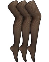 Sock Snob - 3 Pair Multipack Fishnet Tights For - Lyst
