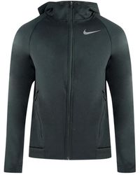 Nike - Swoosh-logo Zwarte Hoodie Met Rits - Lyst