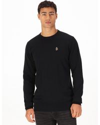 Luke 1977 - Gerard 3 Pure Cotton Crew Neck Jumper - Lyst