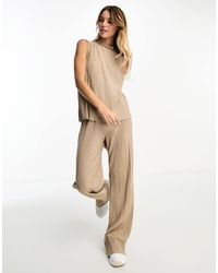 Vero Moda - Plisse Trouser Co-Ord - Lyst