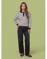Urban Bliss - Wool Blend Stripe Contrast Rugby Jumper - Lyst