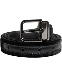 Dolce & Gabbana - Leather Metal Buckle Classic Belt - Lyst