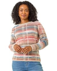 Roman - Petite Check Knit Jumper - Lyst