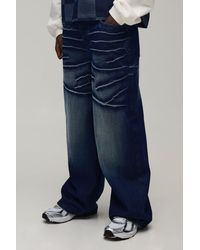 BoohooMAN - Baggy Rigid Acid Wash Denim Jeans - Lyst