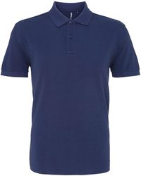 Asquith & Fox - Plain Short Sleeve Polo Shirt (Denim) - Lyst
