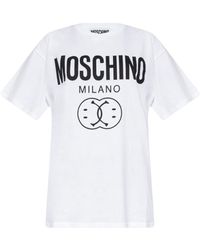 Moschino - Double Smiley Oversize T-Shirt Cotton - Lyst