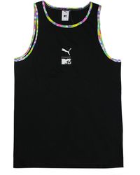 PUMA - X Mtv Tank Sleeveless Vest Top Tee 579678 01 Cotton - Lyst