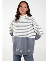 Blue Vanilla - Mixed Stripe Round Neck Jumper - Lyst