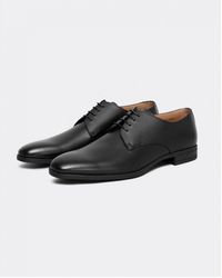 BOSS - Kensington Embossed Leather Derby Shoes With Rubber Outsole Nos - Lyst