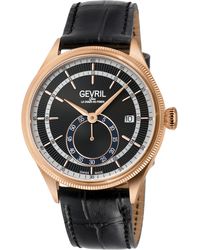 Gevril - Empire Italian Handmade Leather Swiss Automatic Eta 2895 Watch - Lyst