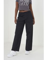 Brave Soul - Black 'eloise' Straight Fit Utility Cargo Trousers - Lyst