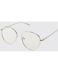 BoohooMAN - Clear Frame Grandad Glasses - Lyst