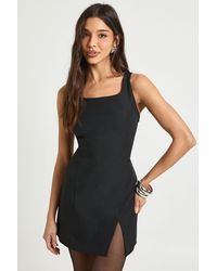 Boohoo - Tailored Square Neck Mini Dress - Lyst