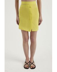 Hiccup - High Waist Mini Skirt With A Side Buttons - Lyst