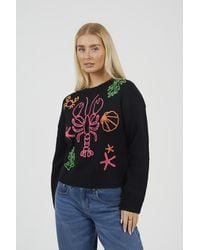 Brave Soul - Sea Life Embroidered Jumper - Lyst